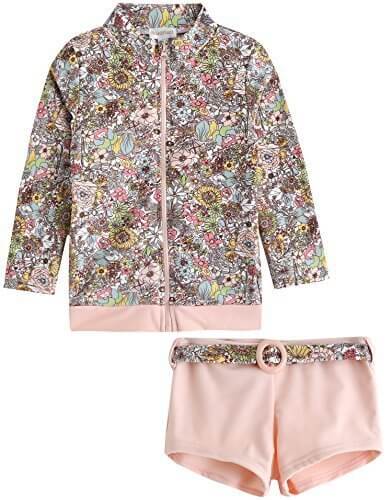 [Vaenait Baby] 2-9歳ラッシュガード水泳スイムウェアベビー 子供水着上下セット Floral S,キッズ,水着,女の子