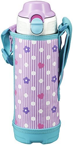 タイガー 水筒 500ml 直飲み コップ 付 2WAY ステンレス ボトル ポーチ付き サハラ パープル フラワー MBO-F050-V Tiger,ステンレス水筒,キッズ,