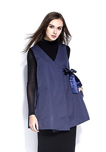 電磁波99.9％の遮断率 漢服式電磁波防止ベスト 産前産後 360度電磁波カットエプロン JOYNCLEON マタニティ 妊婦対応 ギフト ネイビー F,マタニティ,事務服,