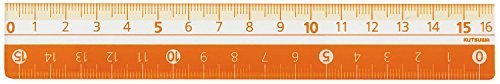 クツワ STAD カラー定規 16cm KB027OR オレンジ,小学校　 ,入学準備　 ,文房具