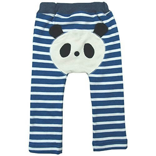 【H28年春物】 PuiPui(プイプイ) 裏毛ボーダーモンキーパンツ 90cm/BLUE NO.PP-163398,モンキー,パンツ,