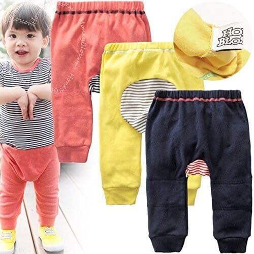 (ハニーブロッサム) HONEY BLOSSOM お尻 が 可愛い 【 ベビー モンキー パンツ 】 快適 おむつ すっぽり マチ付き カットソー 長ズボン 男の子 女の子 おしゃれ 赤ちゃん 服 普段着 プレゼント m120 red 70,モンキー,パンツ,