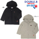 【ダブルB】★Everyday Double_B★天竺素材のシンプルパーカー （80・90・100・110・120・130cm）【子供服のミキハウス（MIKI HOUSE）】【ダブルB/ブランド子供服】【10,800円以上で送料無料】,キッズ,パーカー,