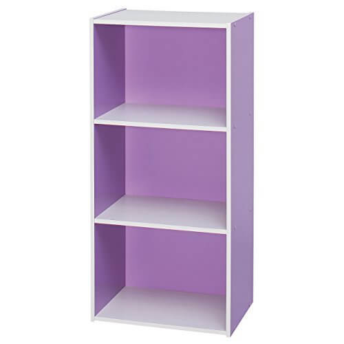 アイリスオーヤマ カラーボックス 3段 幅41.5×奥行29×高さ88cm パープル/オフホワイト CX-3,子供服,収納,