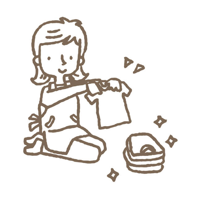 Tシャツたたむ,子供服,収納,