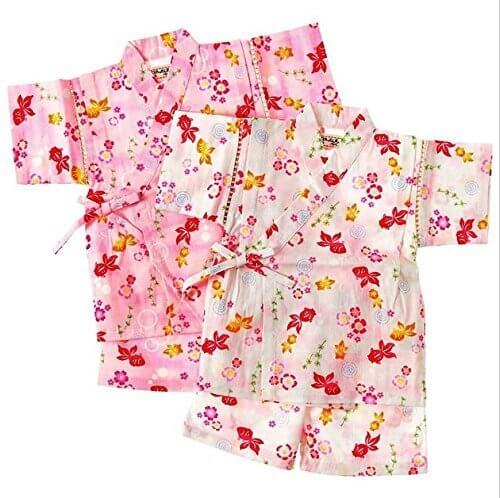 Munya Munya(ムニャムニャ) 日本製 甚平 キッズ 女の子 日本製生地 綿100％ 金魚柄 じんべい ピンク 110サイズ,夏,外出,甚平