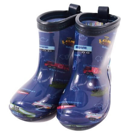 雨の日彩るKidsレインブーツ・長靴　アクセル全開はたらく車（ロイヤルブルー） N7700200,キッズ,長靴,