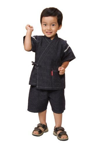 日本製 久留米ちぢみ織り文人柄甚平,男の子,甚平,