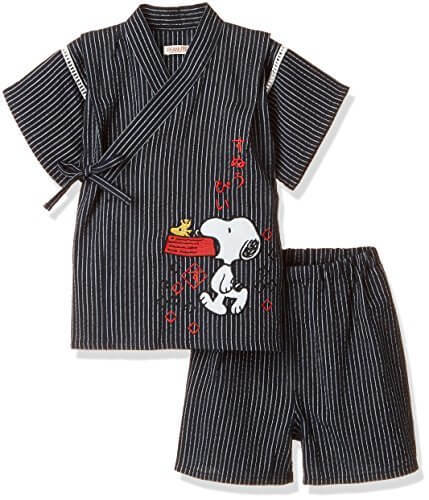 (ピーナッツ)PEANUTS(ピーナッツ) スヌーピーしじら甚平 351090359 05 ブラック 110,男の子,甚平,