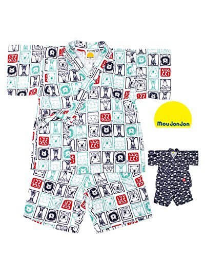 【子供服】 moujonjon (ムージョンジョン) 動物柄甚平 80cm～130cm M34150,男の子,甚平,