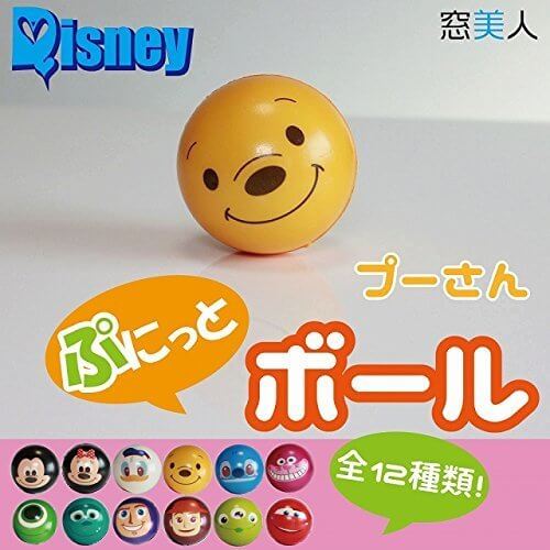 【ディズニー】お子様にも安心　可愛いぷにっとミニボール　プーさん【窓美人】,ディズニー,おもちゃ,