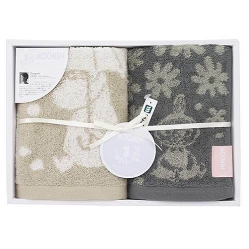 ムーミン[今治タオルギフトセット]ウォッシュタオル2枚組セット/晴れ、ときどきリンゴ＆夢見るムーミン,今治タオル,内祝い,