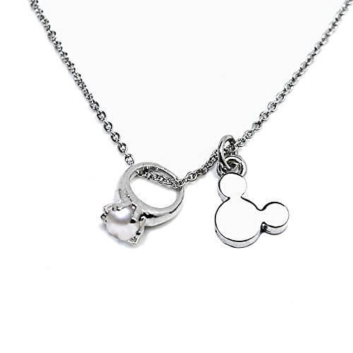 ディズニー ネックレス 誕生石 アクセ ジュエリー 誕生日 6月 パール ベビーリング 出産お祝い 誕生日 ギフト レディース ジュエリー アクセサリー Disney グッズ 24金 加工 スワロフスキー 誕生石ネックレス (6月/パール) [並行輸入品],ベビー,リング,