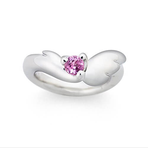 エンジェルベビーリング 10月誕生石ピンクトルマリン Pt900 ※サービスチェーン付 1／f (えふぶんのいち),ベビー,リング,