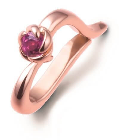 [ケイウンドウ]KEIUNDO 10K ベビーリング ピンクゴールド 誕生石 ＆ メッセージ 刻印 専用ケース＆ミニバッグ付き　KEIBABY10KPG004 (11月トパーズ),ベビー,リング,