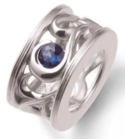 [ケイウンドウ]KEIUNDO 10K ベビーリング ホワイトゴールド 誕生石 ＆ メッセージ 刻印 専用ケース＆ミニバッグ付き　KEIBABY10KWG002 (5月エメラルド),ベビー,リング,