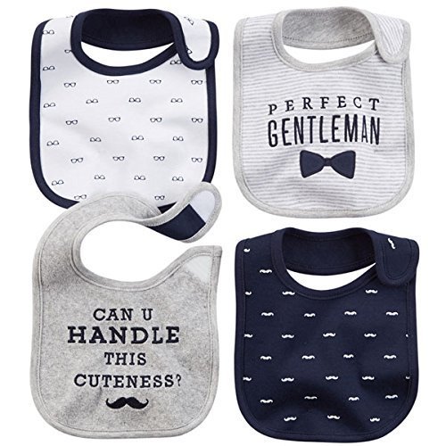 カーターズ Carter's マジックテープタイプ 男の子用 男の子用ハンサムすぎるジェントルマンよだれかけ4枚セット ビブ 出産祝い [並行輸入品],出産祝い,スタイ,