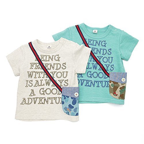 La Chiave(ラ キエーベ) 半袖Ｔシャツ (80～130cm) キムラタンの子供服 (53208x53408-161b) ブルーグリーン 90,キッズ,Tシャツ,