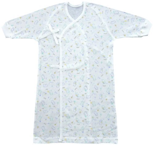 ベビーストーリー フライス総柄プリント 長肌着 50cm サックス KT11021 日本製,長肌着,おすすめ,選び方