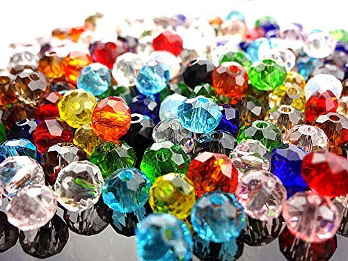 【HARU雑貨】6mm ミックス 100個セット/ファイアポリッシュ ガラスビーズ ファイヤーポリッシュ カット,手作り,ヘアアクセ,