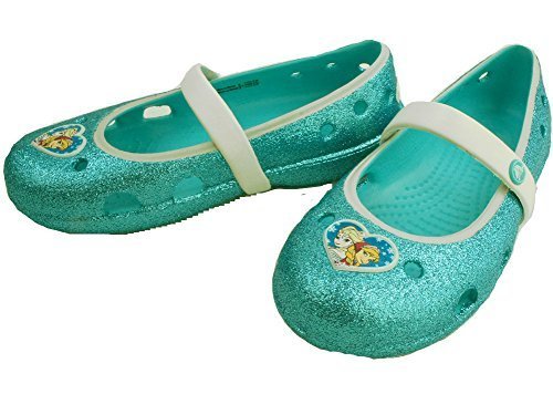 (クロックス)crocs フラットシューズ 200919 アナ雪 keeley Frozen flat C5(13cm) pool,クロックス,キッズ,