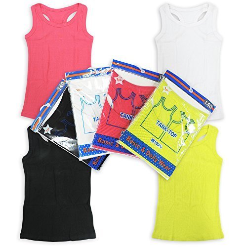 ASHBERRY （アッシュベリー） 綿100テレコリブ素材【グレコ】無地タンクトップ 130cmブラック,キッズ,タンクトップ,