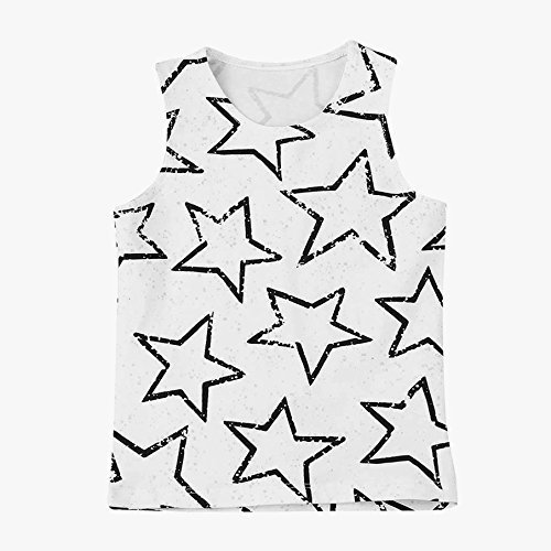 Tovadoo キッズ タンクトップ　ノースリーブ　星柄　夏　コットンブレンド　可愛い　ファッション　爽やか　夏休み　ビーチ　海遊び　遊園地　リゾート　旅行　男の子　女の子,キッズ,タンクトップ,