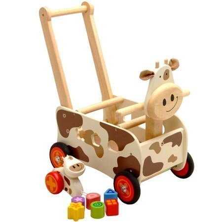 I'mTOY ウォーカー&ライド カウ,赤ちゃん,手押し車,