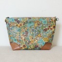 ◎ミニポーチも作れます◎リバティラミネート生地で作る底あてポーチ【キット】,おむつ,ポーチ,