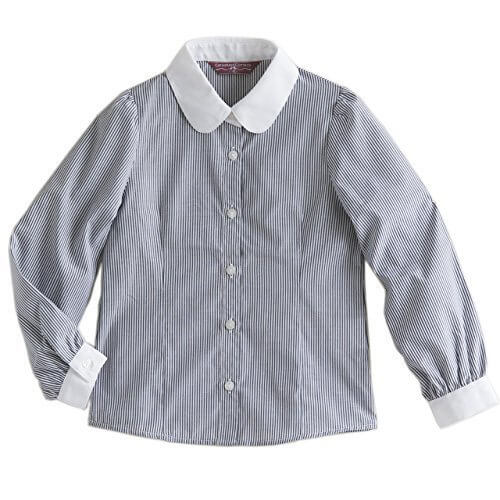 (キャサリンコテージ) Catherine Cottage子供服 卒業式 入学式 七五三 発表会 長袖クレリックシャツ 165cm グレー/ストライプ M0017,子供服,シャツ,