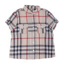 キッズ バーバリー BURBERRY GIRLS 半袖 シャツ ブラウス トップス ライトベージュ×チェック柄 (B15701 20N LBE)【あす楽対応】,子供服,シャツ,