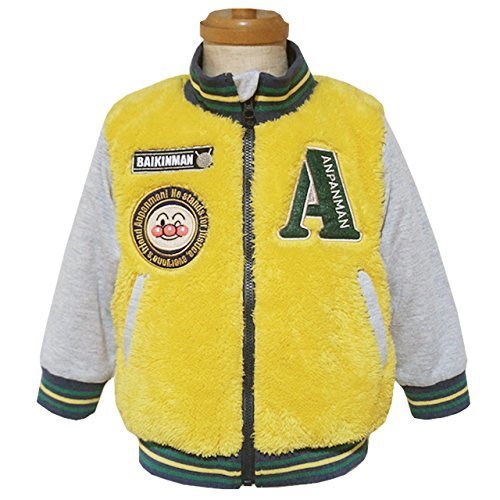 2015年 秋物 アンパンマン ボアフリースジャンパー ANPANMAN イエロー◇90cm,キッズ,ジャンパー,ブルゾン