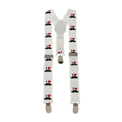 Lovoski 子供　キッズ　口ひげ　ストレッチ　サスペンダー　Yバック　ベルト　ズボン吊り　全4色 - パターン4,子ども,サスペンダー,