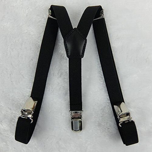 (ER4065　黒)サスペンダー 日本製【身長80cm～135cm対応】 Y型サスペンダー　ベビー*キッズ*子供*入学式*発表会*フォーマル (黒),子ども,サスペンダー,