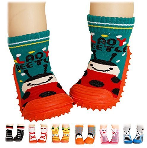 (エマーブルリト) aimablerito はじめての 赤ちゃん 靴 ベビーシューズ 靴下 付き シューズ たっち あんよ 練習 トレーニング ルームシューズ 室内 履き 室外 ベビー 男の子 女の子 選べる カラー 各種 (b. 12.5cm, てんとうむし),ベビー,ルームシューズ,