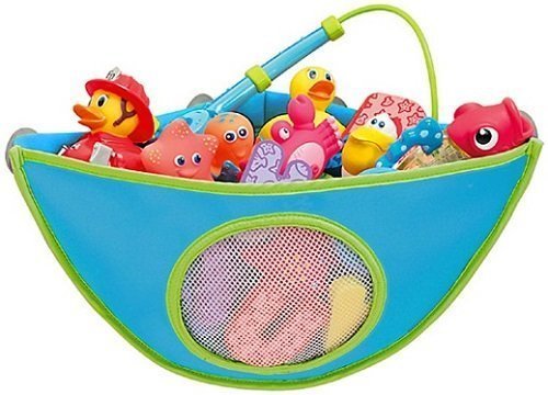 MAMENCHI お風呂用トイケース おもちゃ収納 ブルー,収納便利グッズ,おもちゃ,お風呂