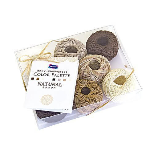 オリムパス製絲 レース糸セット カラーパレット ナチュラル ナチュラル,ハンドメイド,ピアス,