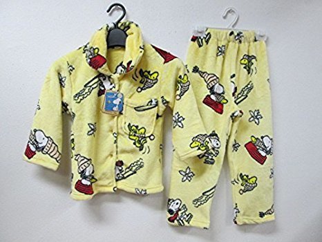 スヌーピー/SNOOPY●ふわもこフリースパジャマ●クリーム,キッズ,フリース,