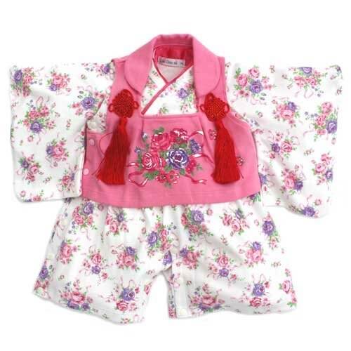 【七五三カバラ柄pinkバーオール】被布付きカバーオール (80cm),赤ちゃん,着物,