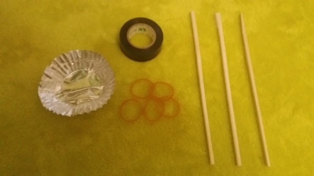 輪ゴム 割りばし 銀紙,割り箸,工作,