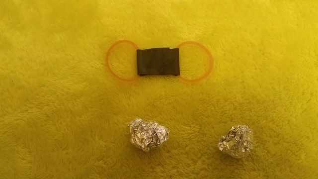 輪ゴム、割りばし、銀紙で工作,割り箸,工作,