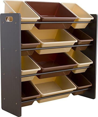 おもちゃ箱 ラック 4段 ブラウン THR-4BR,おもちゃ　,収納,アイデア