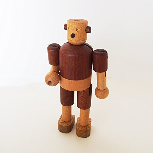 スプソリ 木のおもちゃ 木製ロボット 手足の関節も自由自在に動くロボット人形,赤ちゃん,おもちゃ,木