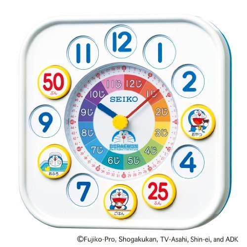SEIKO CLOCK(セイコークロック) ドラえもん知育時計(白) CQ319W,知育玩具,時計,