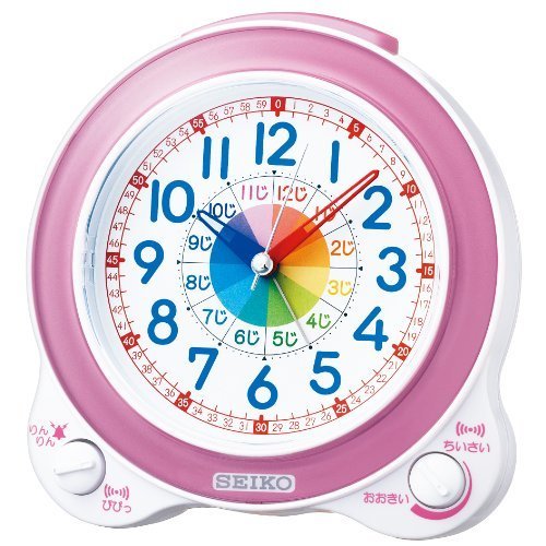 SEIKO CLOCK(セイコークロック) 知育目覚まし時計(薄ピンク) KR887P,知育玩具,時計,