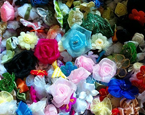 (マイホット) MyHot DIY 手芸 福袋 造花 飾り フラワー リボン セット 100 個,手作り,ヘアアクセ,