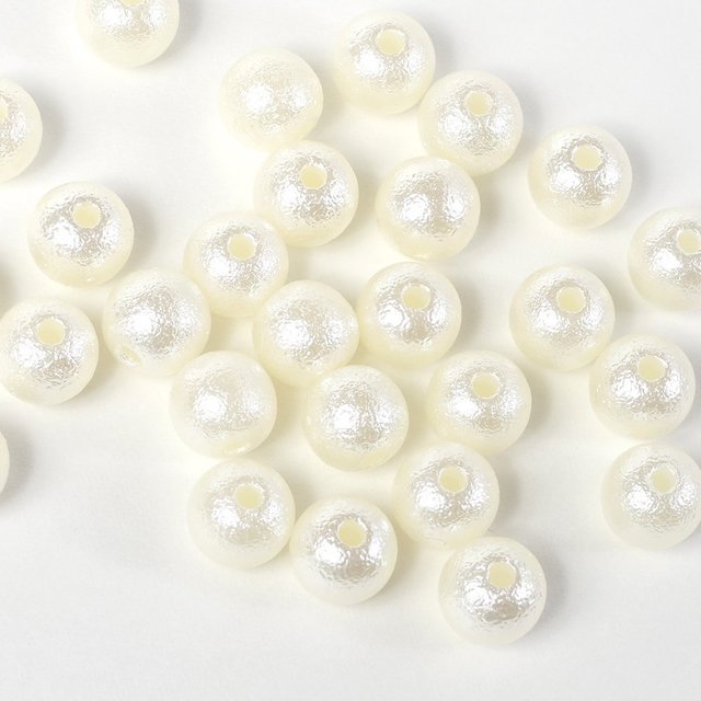 両穴 コットンパール 6mm~20mm パールストーン アイボリーホワイト 手芸【ラインストーン77】 10mm 約10粒,手作り,ヘアアクセ,
