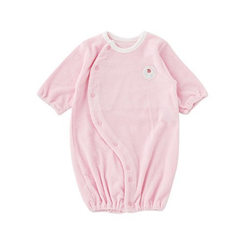 (チャックル) chuckle アップリケ付きタオル地新生児ツーウェイオール【50cm】 ピンク 50cm P5136-50-20,赤ちゃん,カバーオール,