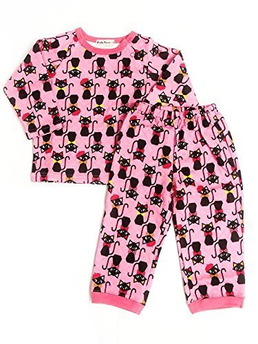 キッズフォーレ　Kids Foret　ネコ柄長袖キルトパジャマ (90cm),子供服,パジャマ,