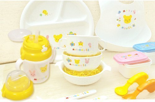 【ミキハウス包装紙でラッピング済み】 ミキハウスファースト 豪華なテーブルウェアセット 46-7100-954 日本製,ミキハウス,出産祝い,